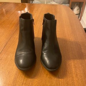 Black Leather Booties